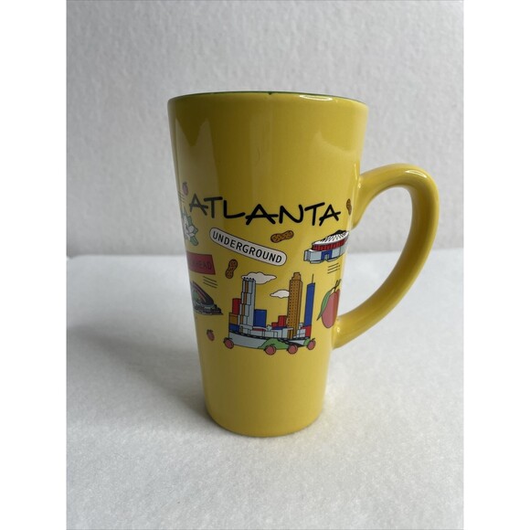 City Merchandise Atlanta Peahes and more Coffee /Tea Cup Mug Yellow/Blue - Picture 2 of 12